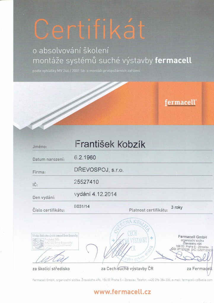 Certifikát