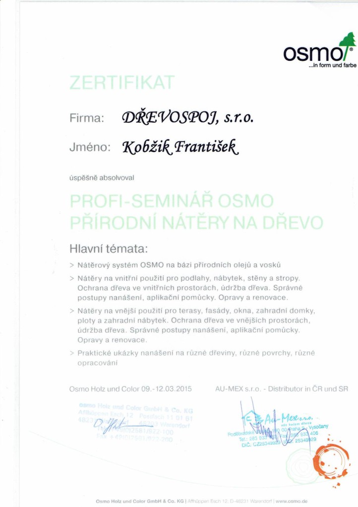 certifikát